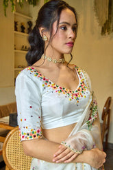 Lily White Silk Blouse